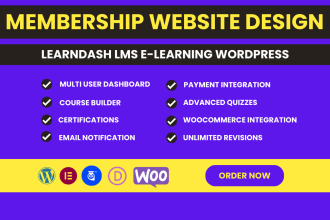 create membership website with lms learndash on wordpress