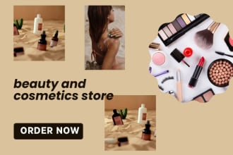 design profitable beauty products and cosmetics shopify store ecommerce website