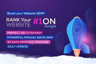 rank your website on google page 1 with 30 days drip feed SEO package