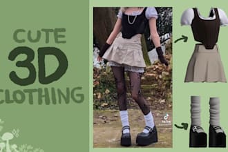 create fashionable clothing for your 3d character
