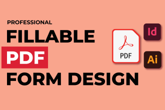 design, convert invoice, order form, medical form checklist form to fillable pdf