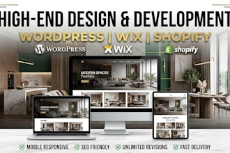 build responsive wordpress website design and interior design website