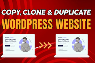 copy, clone, redesign, duplicate any website into wordpress website