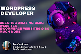 create a responsive wordpress website landing page or blog