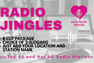 produce a sung and spoken jingle package for your radio station