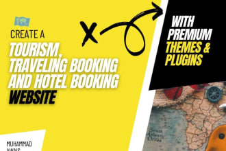 create tourism, travelling booking and hotel booking website
