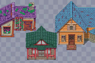 create building or isometric pixel art
