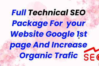 do technical SEO on your website to increase google rank and organic traffic