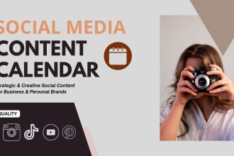 create a social media content calendar and posts