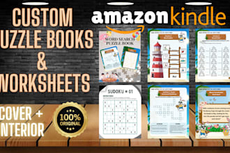 create word search sudoku puzzle book, math workbook, worksheet for amazon KDP
