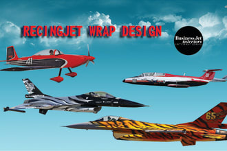 create airplane wrap design, vehicle wrap