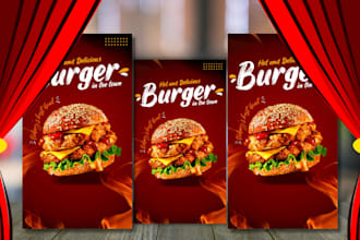design amazing food posters, flyers or food menu