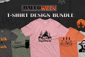 design modern halloween style t shirts