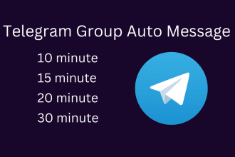 create telegram bot group auto message send