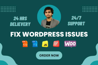 fix or repair wordpress website errors, bugs and issues or problems
