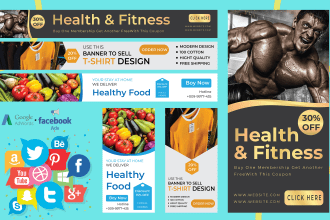 design attractive google banner, website banner ads or animated ads, slider