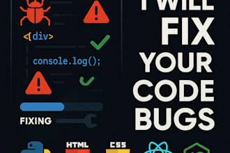 fix bug of python, html css javascript react node js code