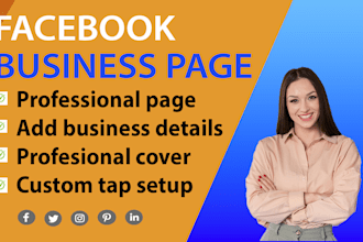do create professional facebook business page setup and manage