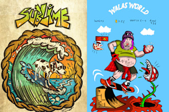 design a skateboard logo illustration design