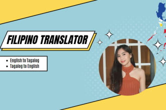 provide you flawless translation from english to tagalog and tagalog to english