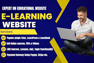 make educational website or lms website by tutor lms or learndash or buddypress
