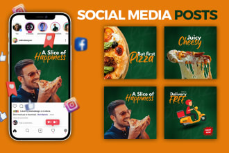 design creative instagram post and facebook graphics