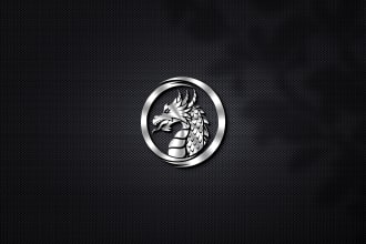 design 3d realistic metallic gold or metal logo