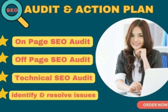 do website on page off page technical SEO audit and keyword research