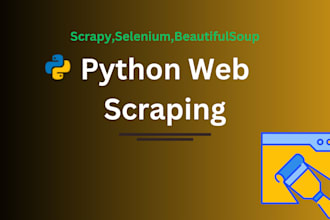 do web scraping using scrapy,selenium and requests ,beautifulsoup