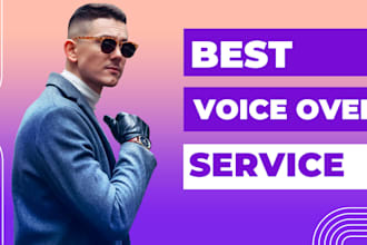 do professional ai voice over with all english accents male and female