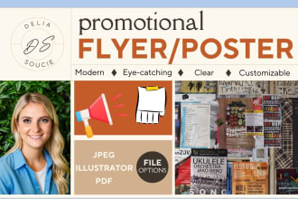 design modern promotional flyers and posters