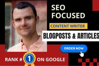 be writing bulk SEO blog posts, articles as your content writer