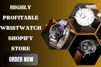 design profitable wristwatch shopify store jewelry website watch shopify store