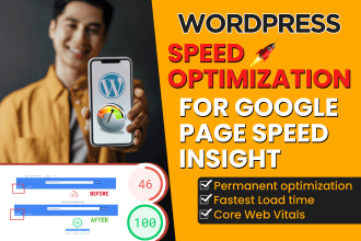 do wordpress website speed optimization, increase page speed, core web vitals