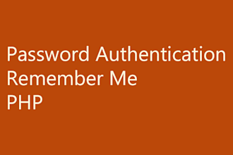 fix or create password authentication in php