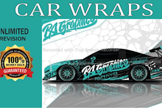 create professional, racing car wrap, livery car wrap