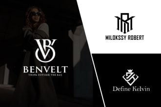 do luxury clothing fashion brand logo, apparel and initial monogram design
