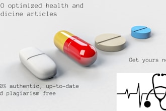 write SEO optimized awesome health and medicine articles