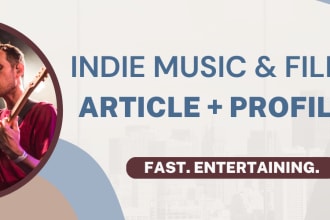 write about your music or film on my blog