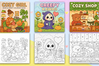 do cozy bold and easy coloring book and pages  kids and adults for amazon kdp