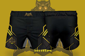 design full sublimation custom mma shorts