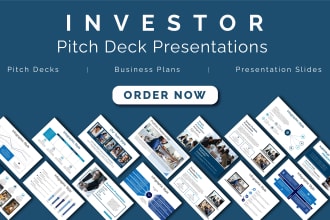 design investor pitch deck, business plan, presentations, powerpoint, ppt slides