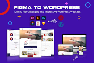 convert xd, PSD, figma design to wordpress