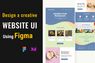 design professional and modern website UI design and landing pages