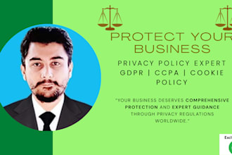 draft gdpr and ccpa compliant privacy policy