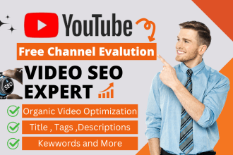 do video SEO optimization, management, and monetization for your youtube channel