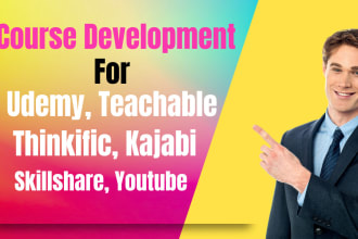 develop course for udemy teachable thinkific kajabi skillshare youtube