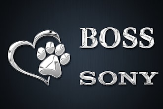 design silver gold, 3d chrome and metallic logo