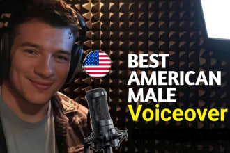 record a perfect english ai american male voice over project officially