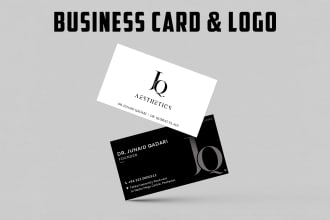 do modern minimalistic business card and business logo design
